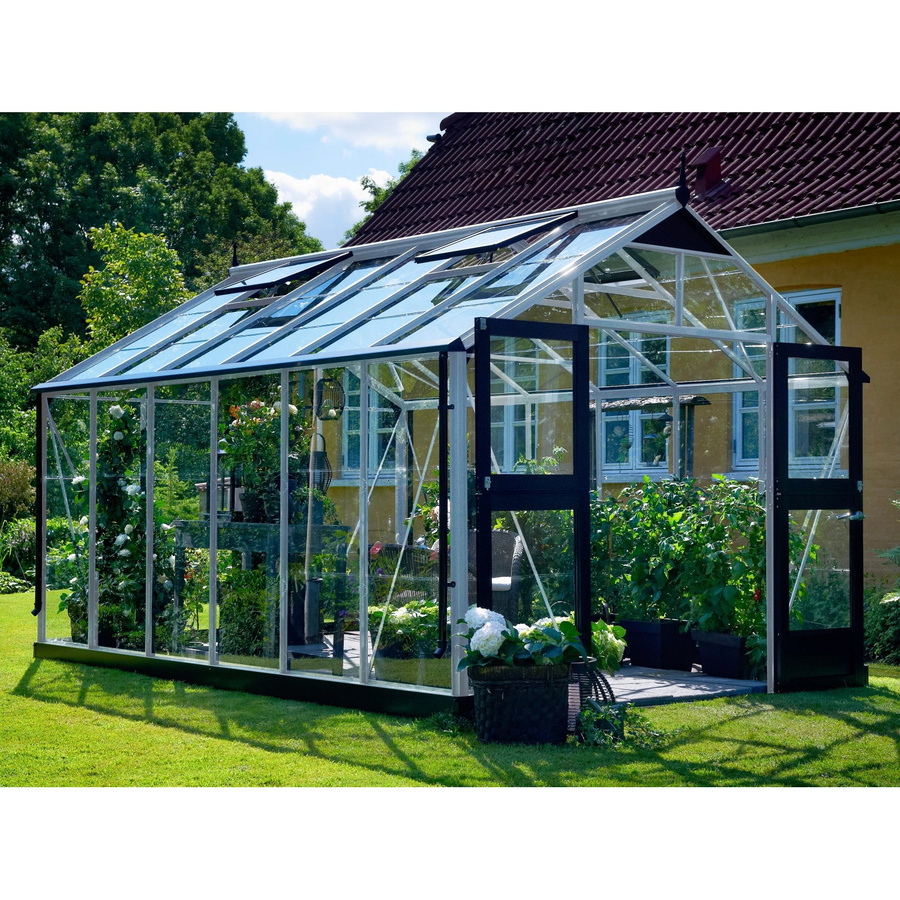 Juliana Gewächshaus Premium 13 aus Aluminium mit Sicherheitsglas und Satteldach, 13 m² - Bild 2