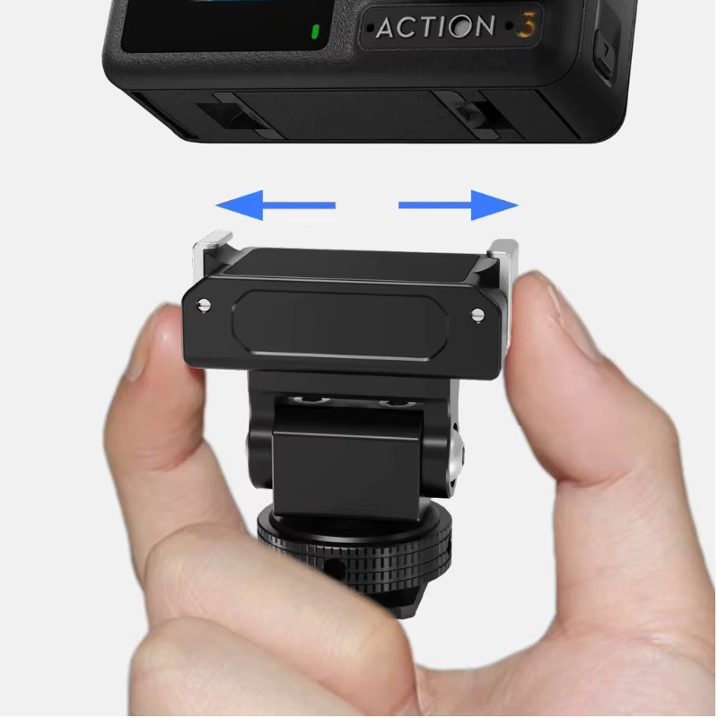 DJI Magnetischer 360 Montageadapter mit Schnellverschluss und USB-C Ladefunktion für OSMO Action 5 Pro und Action 2, Schwarz - Bild 2