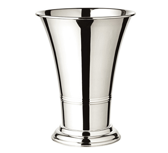 Vase Tromba von Edzard in Silber aus Messing für den Tisch, Höhe: 25,0 cm, Breite: 21,0 cm, Tiefe: 19,0 cm - Bild 1