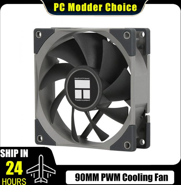 Thermalright TL-C9 Gehäuselüfter in Schwarz, 90mm, 2500RPM, PWM, leiser PC-Kühllüfter mit S-FDB Lager - Bild 1