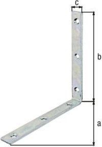 GAH Alberts Balkenwinkel aus Stahl, gelb galvanisch verzinkt, B/H: 160 x 160 mm, Dicke: 5 mm - Bild 1