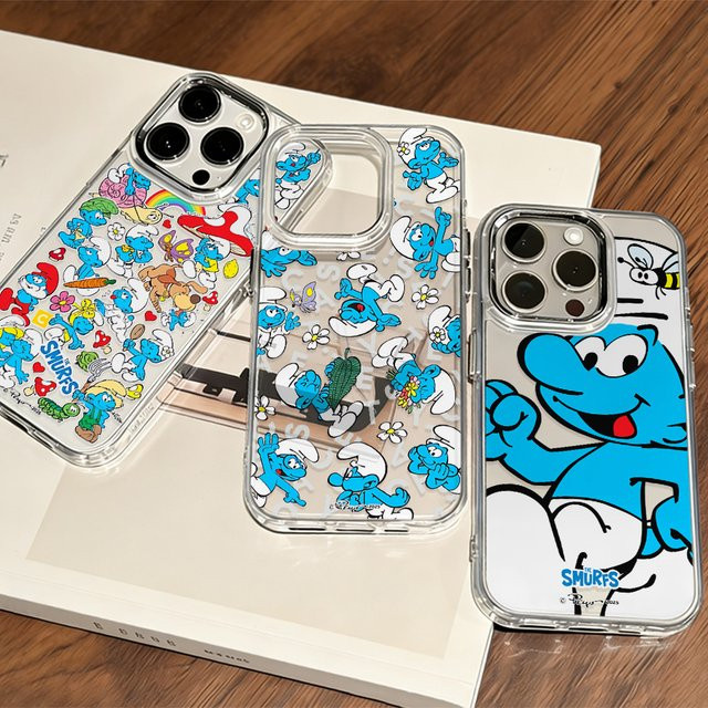 Niedliche Smurfen Handyhülle für Samsung Galaxy A57 A56 A36 A26 A06 A55 A35 A16 A54 A14 A05S A05 A73 A53 A33 4G 5G - Bild 1
