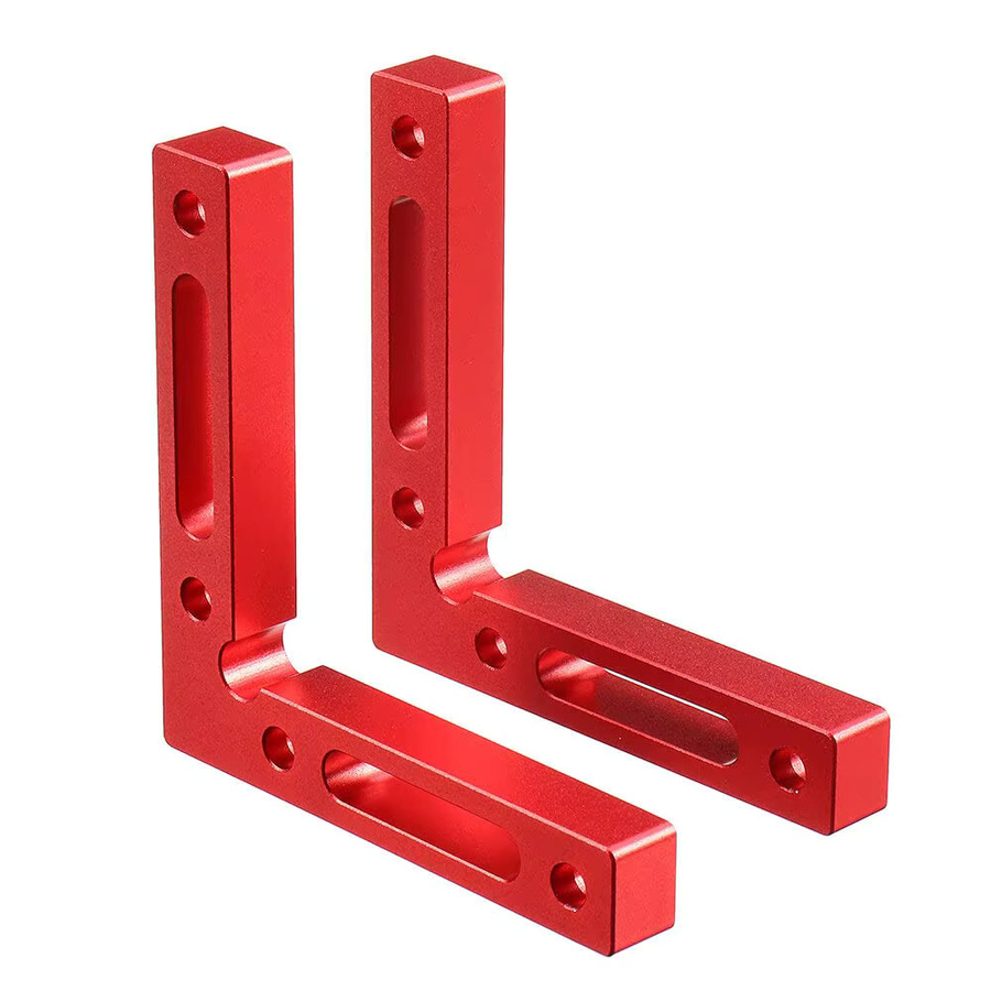 KPXIN 90 Grad Rechtwinklig Clamp aus Aluminium in Rot für Holzbearbeitung und Rahmenbau - Bild 3