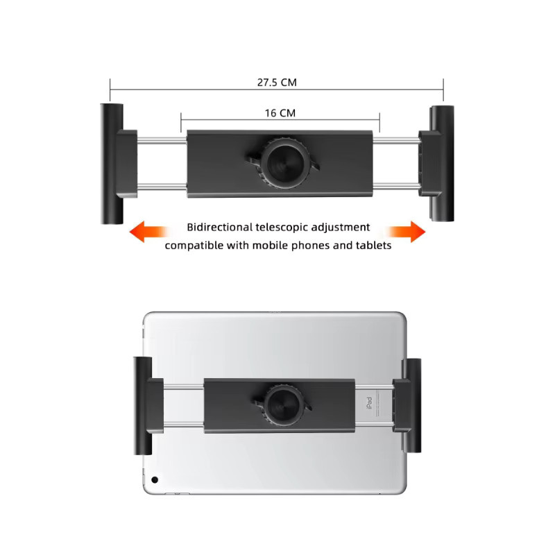 Yaoiler Universeller Tablet Halter mit 1-Zoll Kugelkopf und 17mm 25mm Anschlüssen in Schwarz, kompatibel mit 4,5-13,5 Zoll Tablets und Smartphones - Bild 3