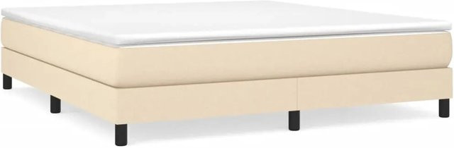 vidaXL Boxspringbett in Beige mit Stoffbezug, B/T/H: 160 x 200 x 25 cm - Bild 1