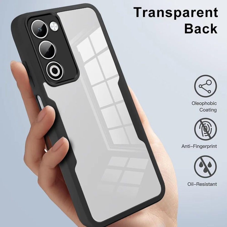 Stoßfeste 360 Grad Vollkörperschutz Handyhülle mit integriertem Displayschutz für OPPO A5 5G in Transparent - Bild 4