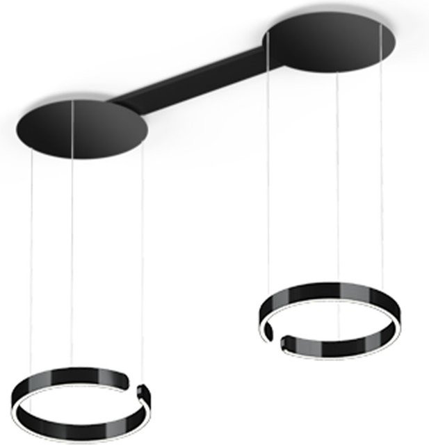 Occhio Mito sospeso due LED-Pendelleuchte in Schwarz matt mit 40 LEDs und Occhio air Modul, höhenverstellbar bis max. 350 cm - Bild 1