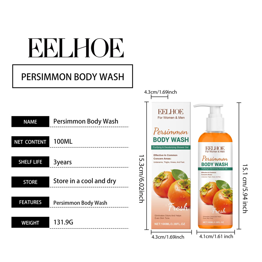 eelhoe Persimmon Body Wash Duschgel, 100 ml, Unisex - Bild 2
