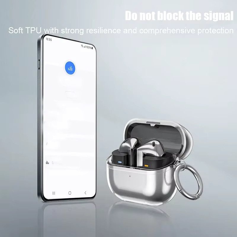 Samsung Galaxy Buds 3 Pro Schutzhülle in Transparent mit Reinigungsset, weiche und kratzfeste Silikonhülle - Bild 1