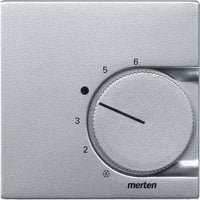 Merten Zentralplatte Aluminium für Raumtemperaturregler-Einsatz Typ 536260, Farbe: Silber, matt lackiert - Bild 1