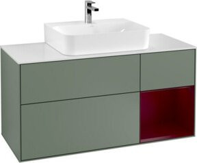 V&B Waschtischunterschrank Finion mit Wandbeleuchtung, Farbe: Weiß lackiert, Breite: 120 cm, Tiefe: 50,1 cm, Höhe: 50,1 cm - Bild 1