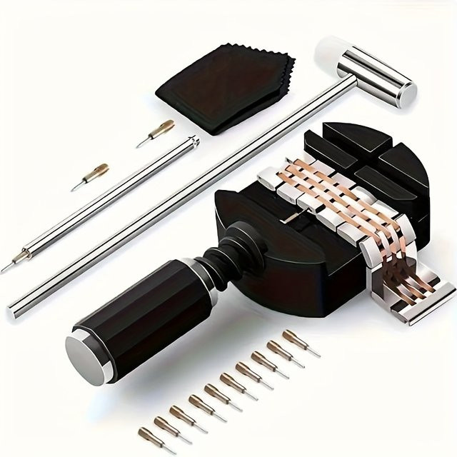 JBAILI Uhrenband Werkzeug-Set, Edelstahl, Schwarz, Unisex - Bild 1