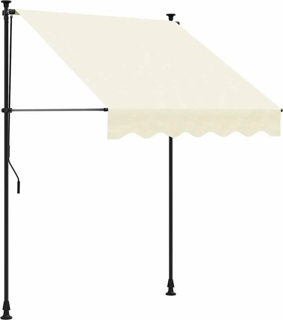 vidaXL Markise einziehbar Creme B: 200 cm, H: 115 cm - Bild 1