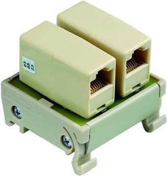 Weidmüller Übergabeelement RS RJ45 2WAY Ethernet LAN in Beige - Bild 1