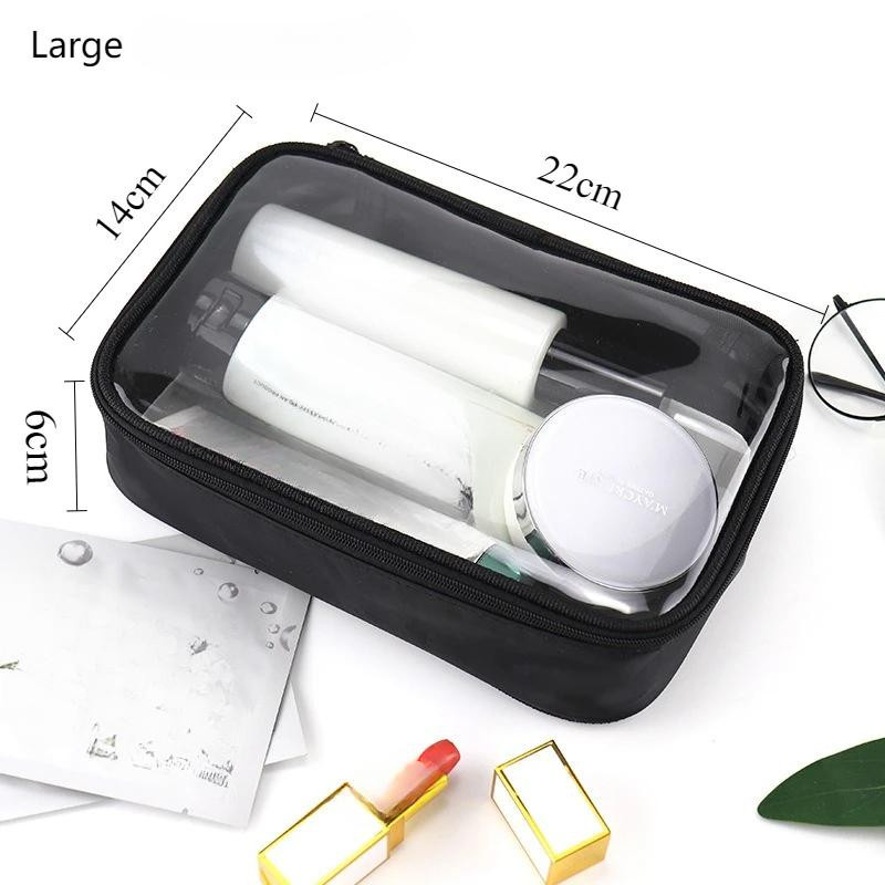 Wasserdichte und transparente Reise-Kosmetiktasche als Organizer für Damen und Herren - Bild 3