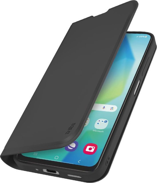 Samsung Klapphülle mit Ständer und Soft-Touch-Oberfläche für das Samsung Galaxy A17, Schwarz - Bild 1