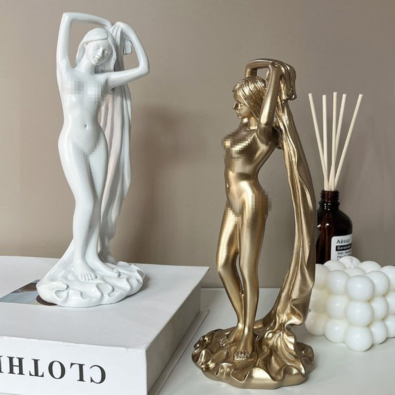 Dekorative Muse Statue aus Kunstharz in Weiß für deine Tischdekoration und Home Ornaments - Bild 1