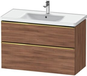 Duravit Waschtischunterschrank D-Neo in Braun, Wandhängend, mit Schrank und Auszug, B/T/H: 98,4 x 45,2 x 62,5 cm - Bild 1