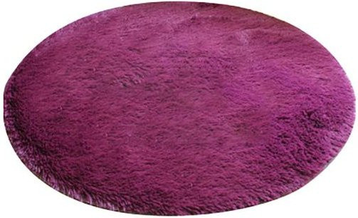 Runder Bodenteppich NOALT Carpets in Lila, rutschfest und waschbar, Durchmesser: 40 cm - Bild 1
