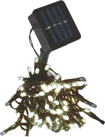 Lex Solar LED Lichterkette mit 100 Lichtern für Innen und Außen in Warmweiß