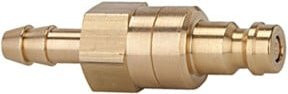 Riegler Einstecktülle NW 5, beidseitig absperrend, Messing blank, Farbe Gold, Tülle LW 9 - Bild 1