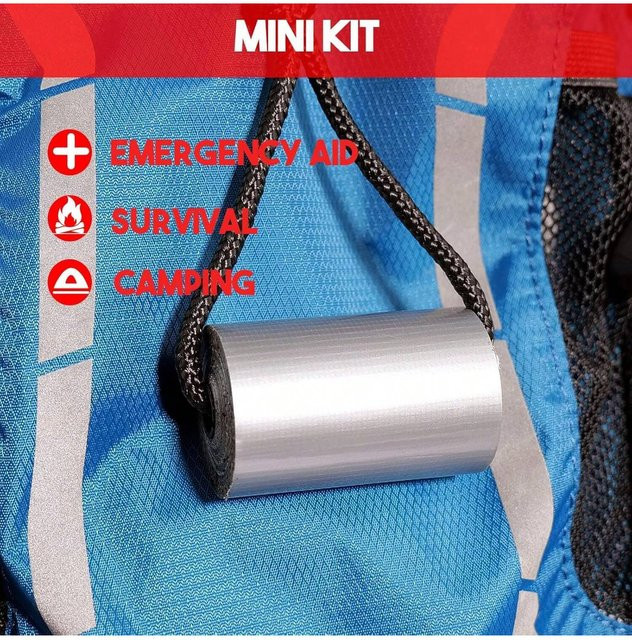 Silbernes Klebeband aus Stoff in Mini-Rollen für Outdoor-Camping und Notfallreparaturen - Bild 1