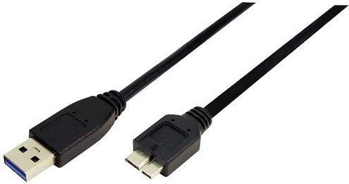 LogiLink USB-Kabel USB 3.2 Gen1 mit USB-A und USB-Micro-B 3.0 Stecker, Schwarz, Länge: 1,00 m - Bild 1