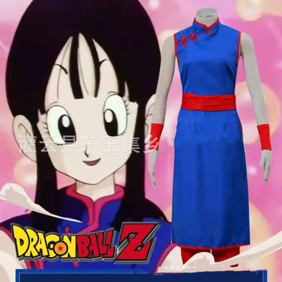 Bandai Dragon Ball Z Chichi Kostüm, Kleidung, Blau - Bild 2