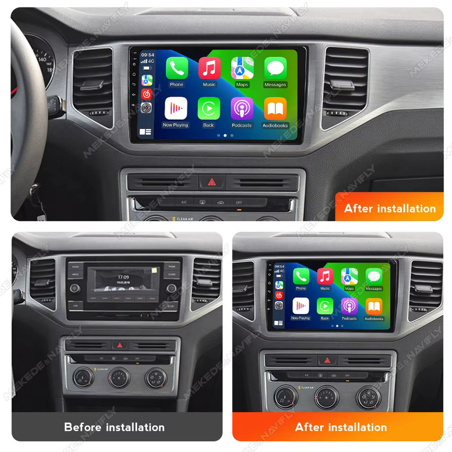 MEKEDE Android 14 Autoradio für Volkswagen Passat Golf Polo T-Cross T-Roc Tharu Sagitar in Schwarz - Bild 2
