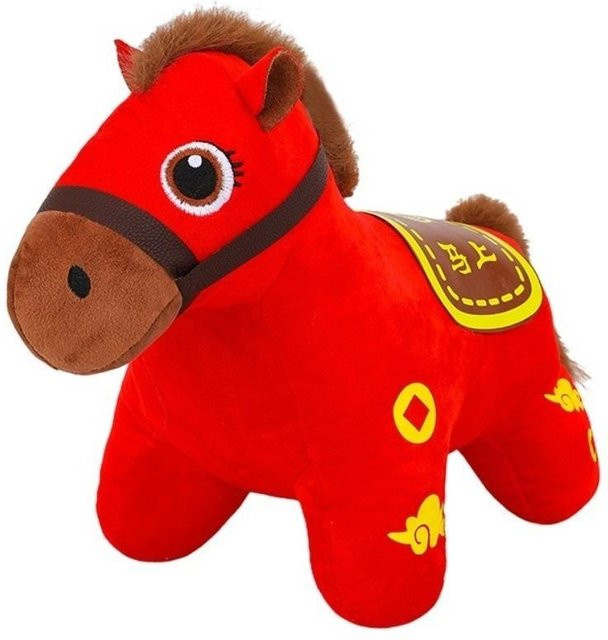 Yiran toy Rotes Pferd Plüschtier, Rot, 20cm, ab 14 Jahren - Bild 1