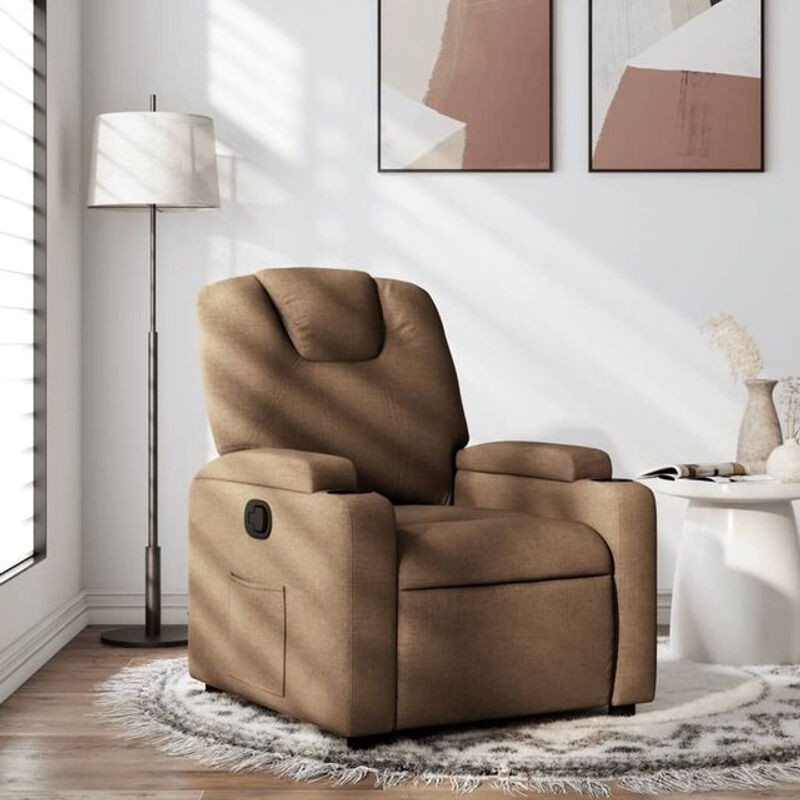 Relaxsessel von vidaxl in Braun aus Stoff und Polyester - Bild 1