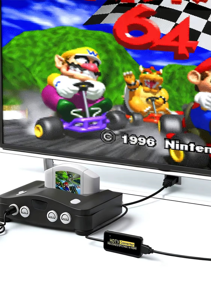HDMI N64 Video Spiel Konverter für Nintendo N64, SNES und SFC in Schwarz für 1080P HD TV - Bild 7