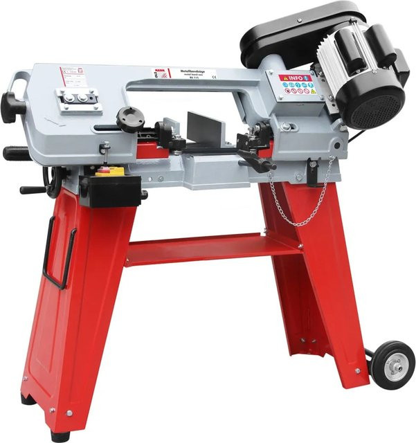 Holzmann Metallbandsäge BS115 mit Fahrgestell, 550W, rot/grau/schwarz, 230 V - Bild 1