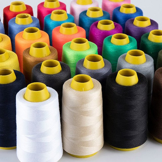 Pagodenlinie Nähmaschinengarn aus Polyester für Overlock, Maschinenhandstickerei, 1300 Yard, Mehrfarbig - Bild 1