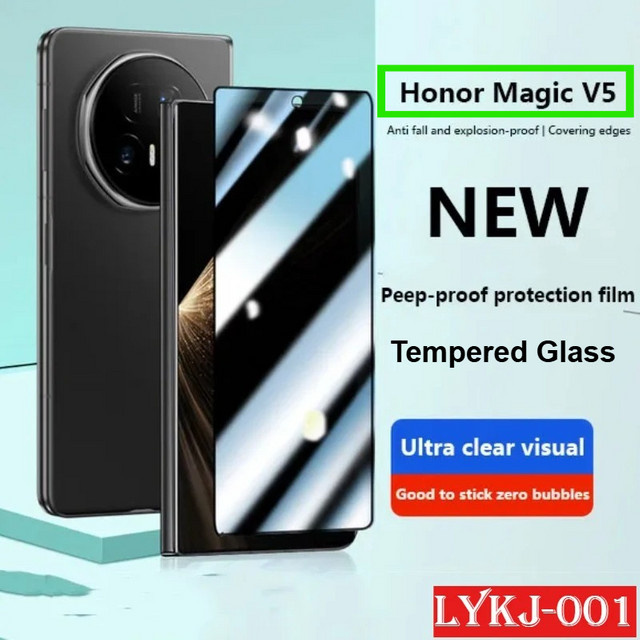 Huawei Honor Magic V5 Anti-Spy Datenschutz Panzerglas 9H Kratzfester Schutzfilm Transparent - Bild 1
