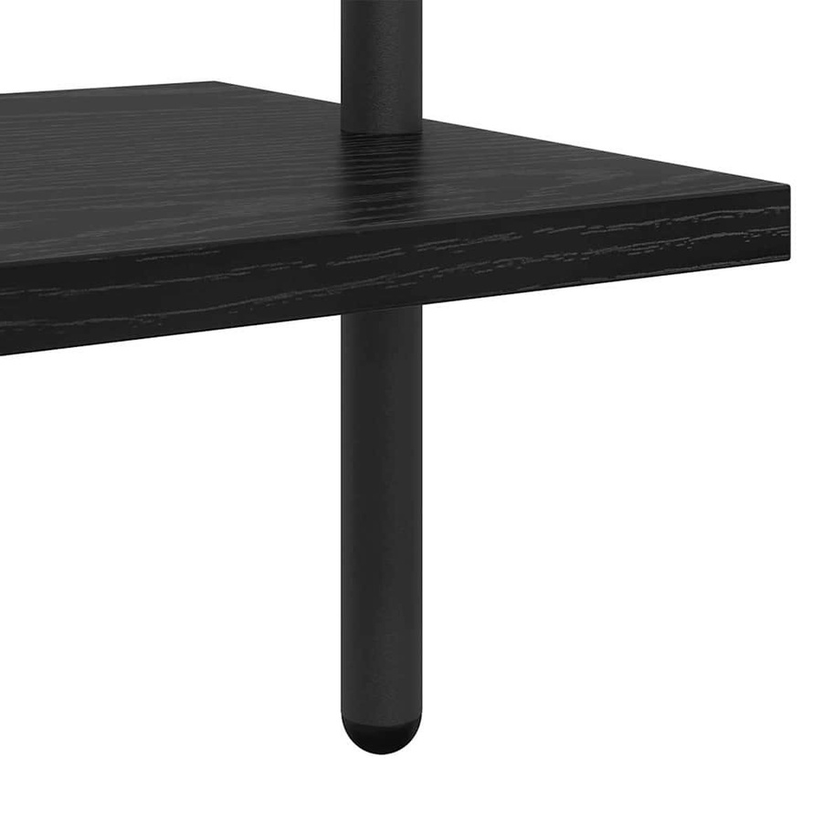 vidaXL Bücherregal in Schwarz mit Eiche-Optik, B/T/H: 60 x 24 x 203 cm - Bild 3