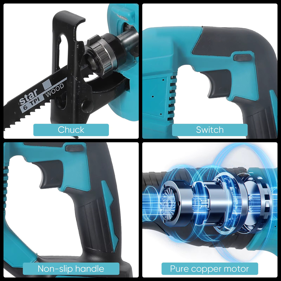 Makita LXT Akku-Säbelsäge 18V mit 10000 SPM und variablem Geschwindigkeitsregler für Holz und Metall - Bild 5