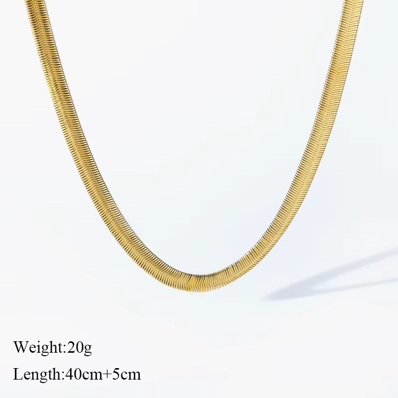 EILIECK Halskette Schlange Kette, Edelstahl, Gold, Damen - Bild 2