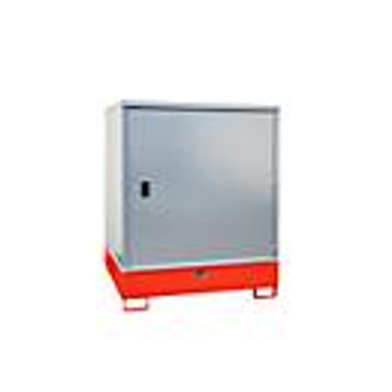 Gefahrstoffschrank Bauer Südlohn GS-3 aus Stahlblech, unterfahrbar für 4 x 200 l Fässer, Farbe: Rot, B/T/H: 147,5 x 146,0 x 180,5 cm - Bild 2