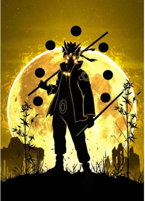 5D Diamantgemälde zum Selbermachen Japanischer Anime Ninja Diamant-Stickerei Set Multicolour B/H: 30 x 40 cm - Bild 1