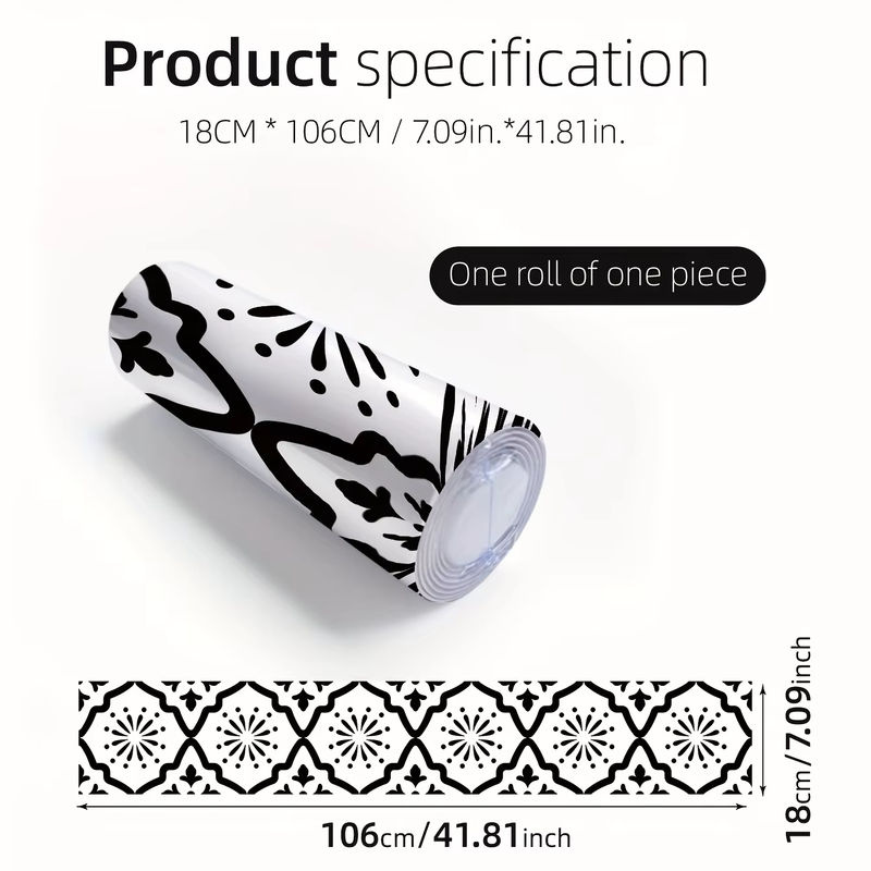 Selbstklebende Treppenstufen-Aufkleber in Schwarz-Weiß mit geometrischem Design, wasserfest und feuchtigkeitsbeständig für Keramikfliesen - Bild 6