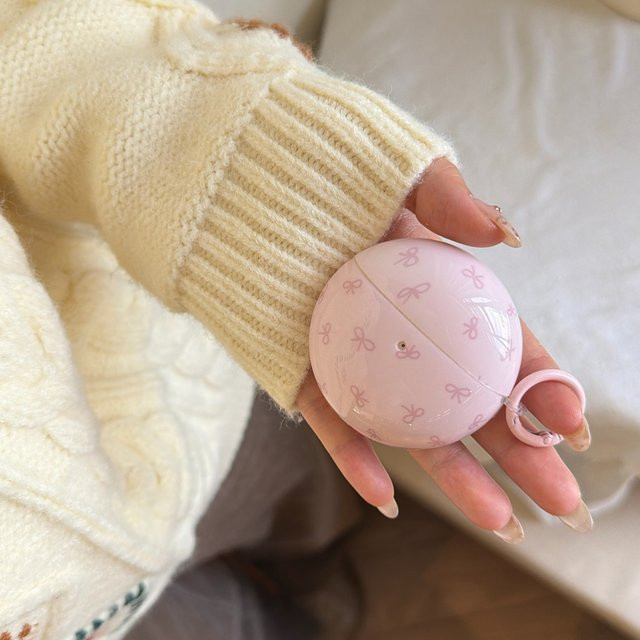 Rosa Stoßfeste Schutzhülle im Ballett-Stil mit Schleife für Huawei FreeBuds 7i 6i 5i SE3 und FreeClip 2 - Bild 1