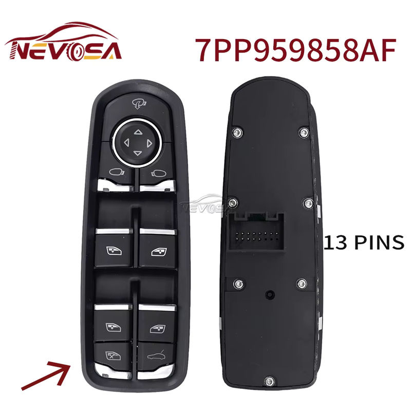 NEVOSA Fensterheberschalter in Schwarz für Porsche Panamera 970, Cayenne 92A, Macan 95B, 718, 918 Spyder, 7PP, 959858, 959855, BDML, 959858 AF - Bild 2