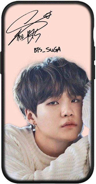 Handyhülle MINISO Suga Min Yoon Gi Agust D Cover in Pink für iPhone und Xiaomi Redmi Note Modelle - Bild 1