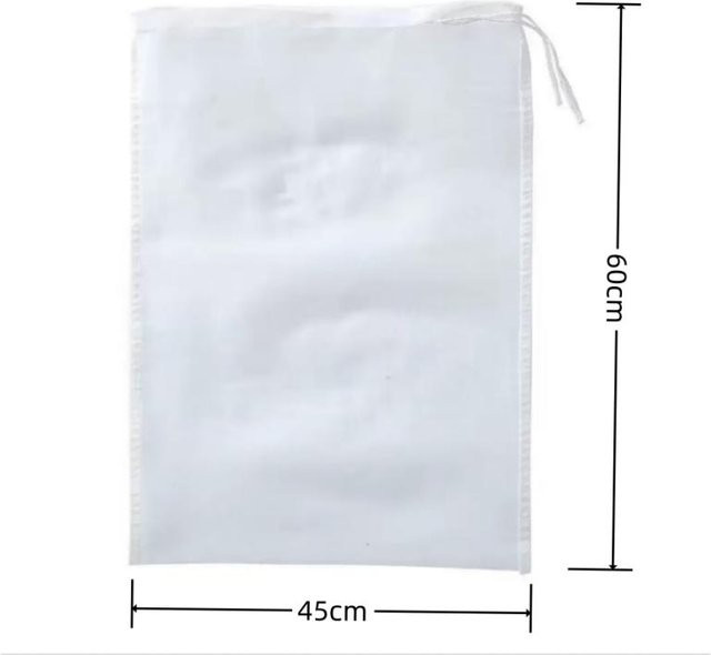 VISHUA Nylon Mesh Filterbeutel in Weiß für Käse, Tee, Milch und Kaffee, B/H: 45 x 60 cm - Bild 1