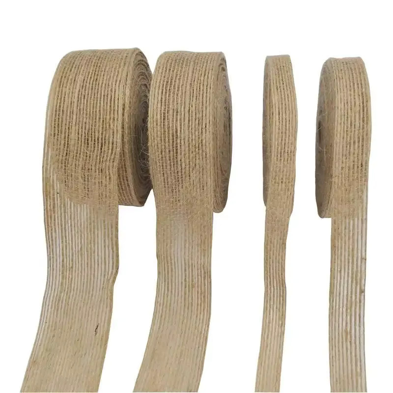 Natürliches Juteband in Beige für DIY-Dekorationen, Hochzeit und Weihnachten, Länge: 10 m, Breite: 15-50 mm - Bild 2