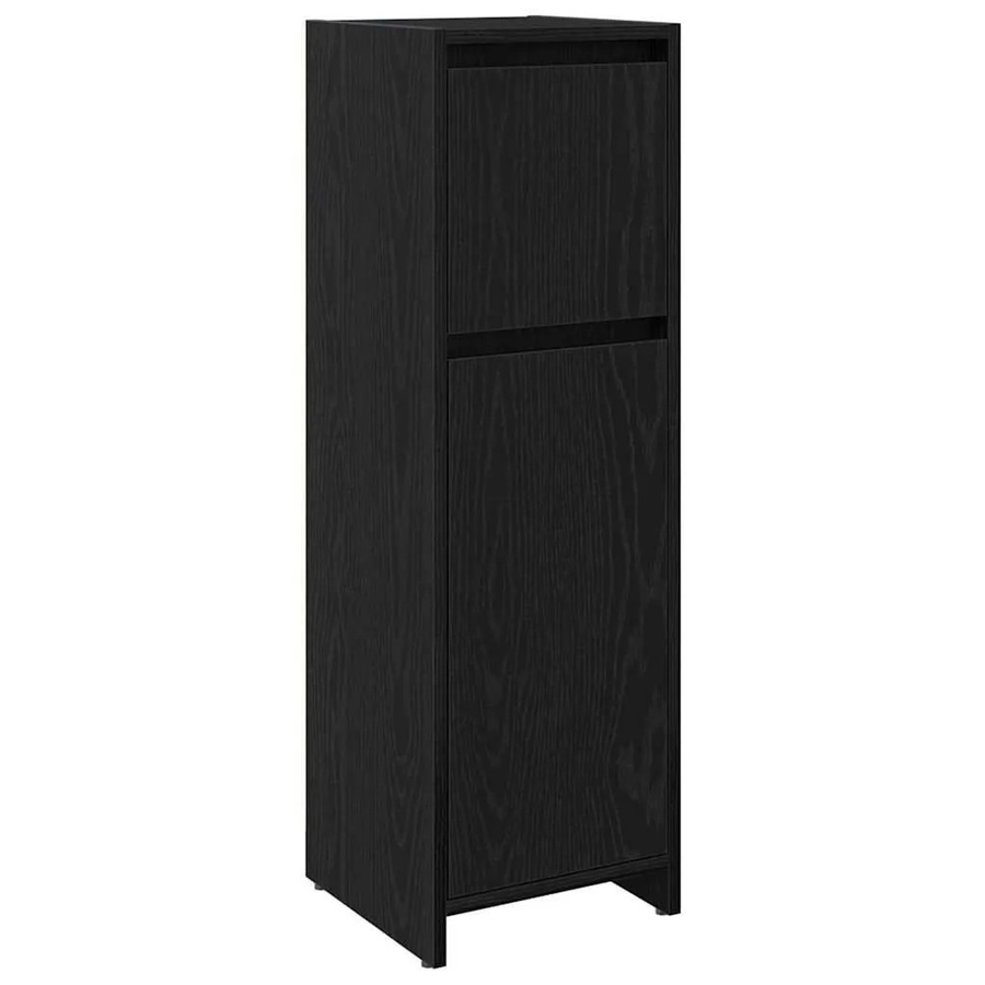 vidaXL Badezimmerschrank in Schwarz und Eichen-Optik mit Tür, B/T/H: 30 x 30 x 95 cm - Bild 2