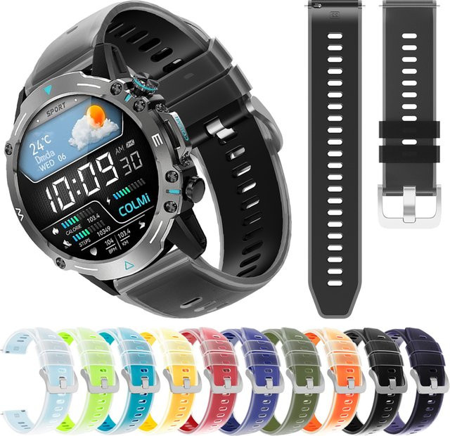 COLMI Uhrenarmband, Silikon, transparent, 22 mm, Unisex - Bild 1