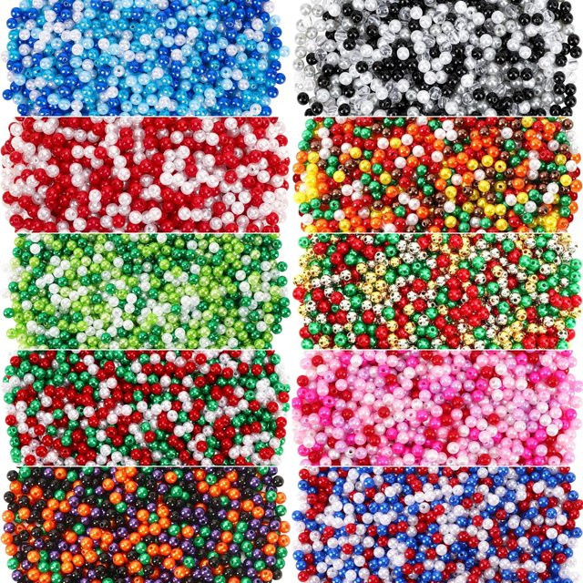 QYWCTZ Schmuckperlen, Acrylperlen, Multi-Style-Farbmischung, 8/6 mm - Bild 1