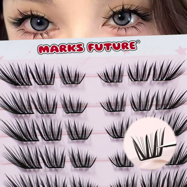 Marks Future Künstliche Wimpern, 36 Cluster, Schwarz, Damen - Bild 1
